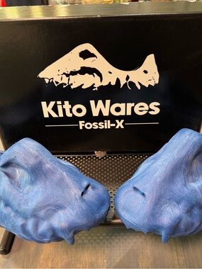 Kito Wares Fossil-X Blue Slides / Clogs (Pair) size 8 - New Never worn